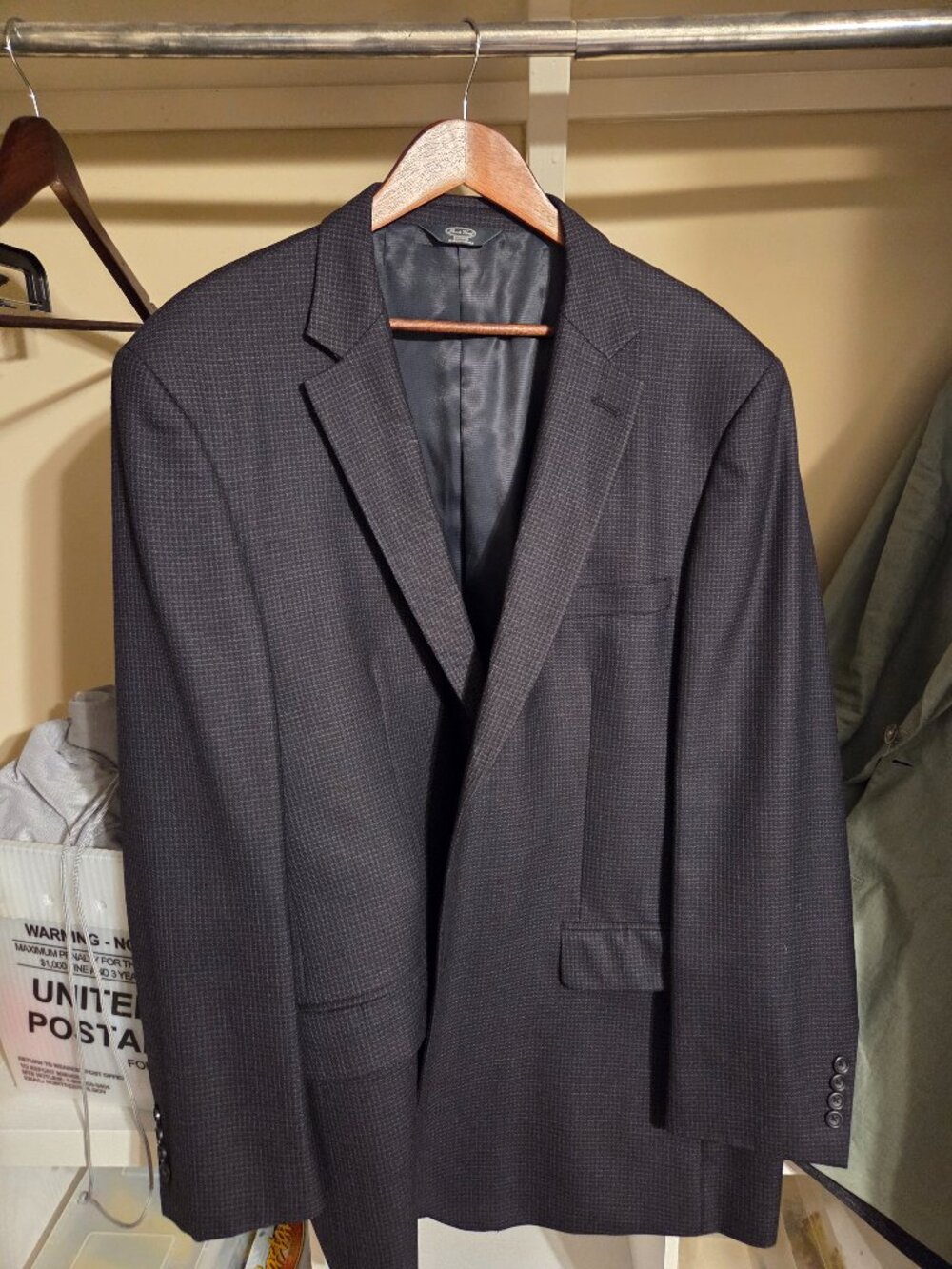 Pronto Uomo Blazer, Black checkered, 50L